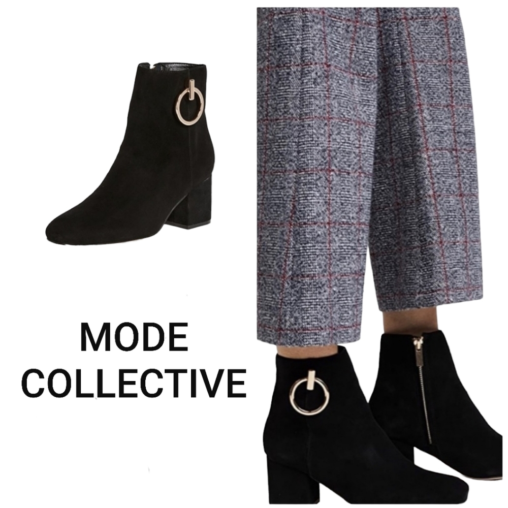 Mode Collective Francesca Suede Booties Women's 6